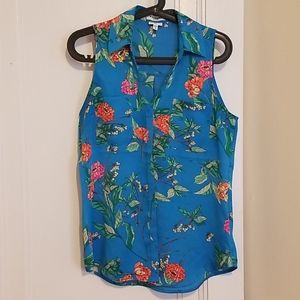 Express Floral Portofino Sleeveless Blouse